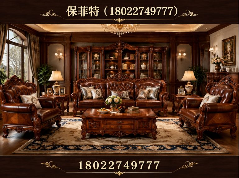 高明区乌金木欧式沙发展示图